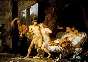 Regnault Socrates Tears Alcibiades from the Embrace of Sensual Pleasure